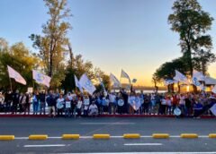 Tremenda muestra de militancia de la Lista 50 de Albisu en Costanera Norte