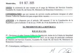 Designan al primo del canciller como nuevo funcionario diplomático del Servicio Exterior