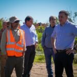 Albisu estuvo en barrio La Chinita, donde comenzaron los trabajos de mejora de calles y canalizaci&oacute;n